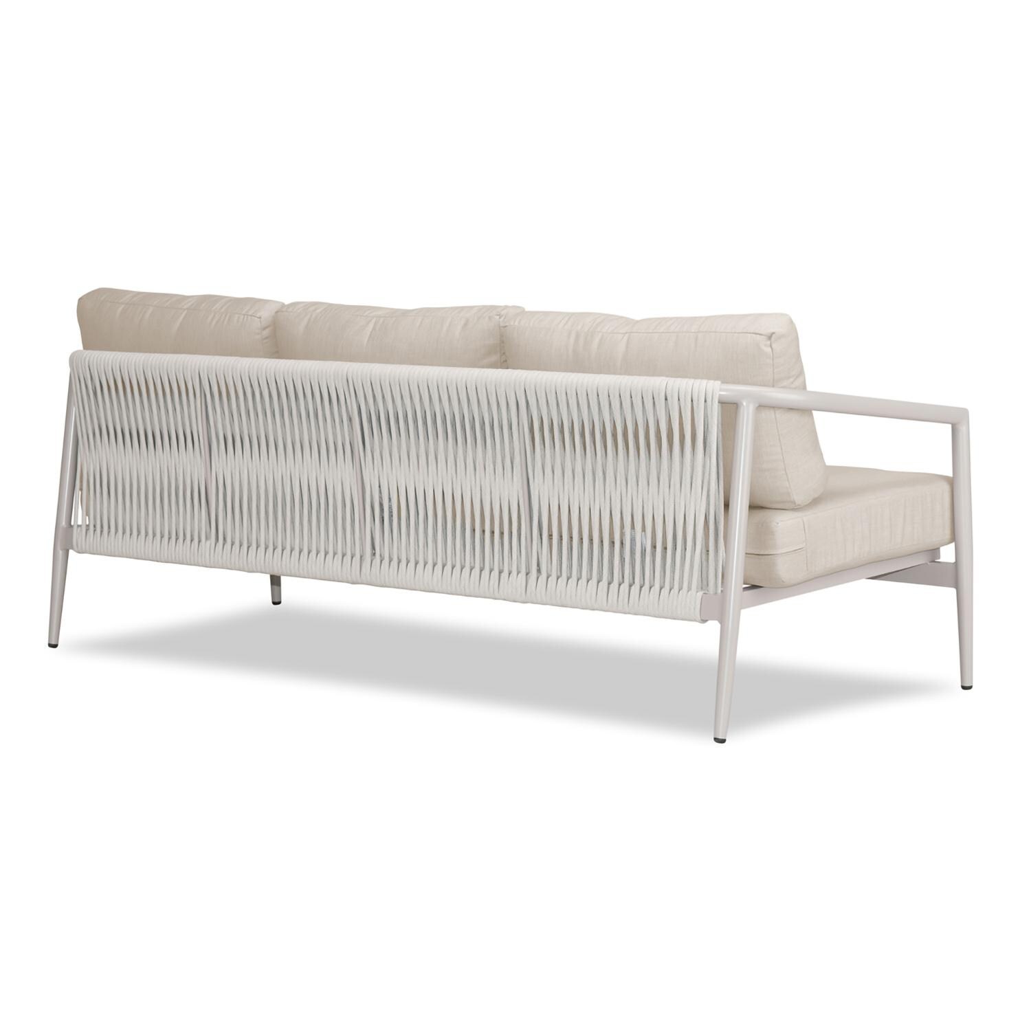 Lakeview Midnight Cove 3 Person Aluminum Sofa in Urban Stone/Carrera/Cast Silver - Back Right - White Background thumbnail