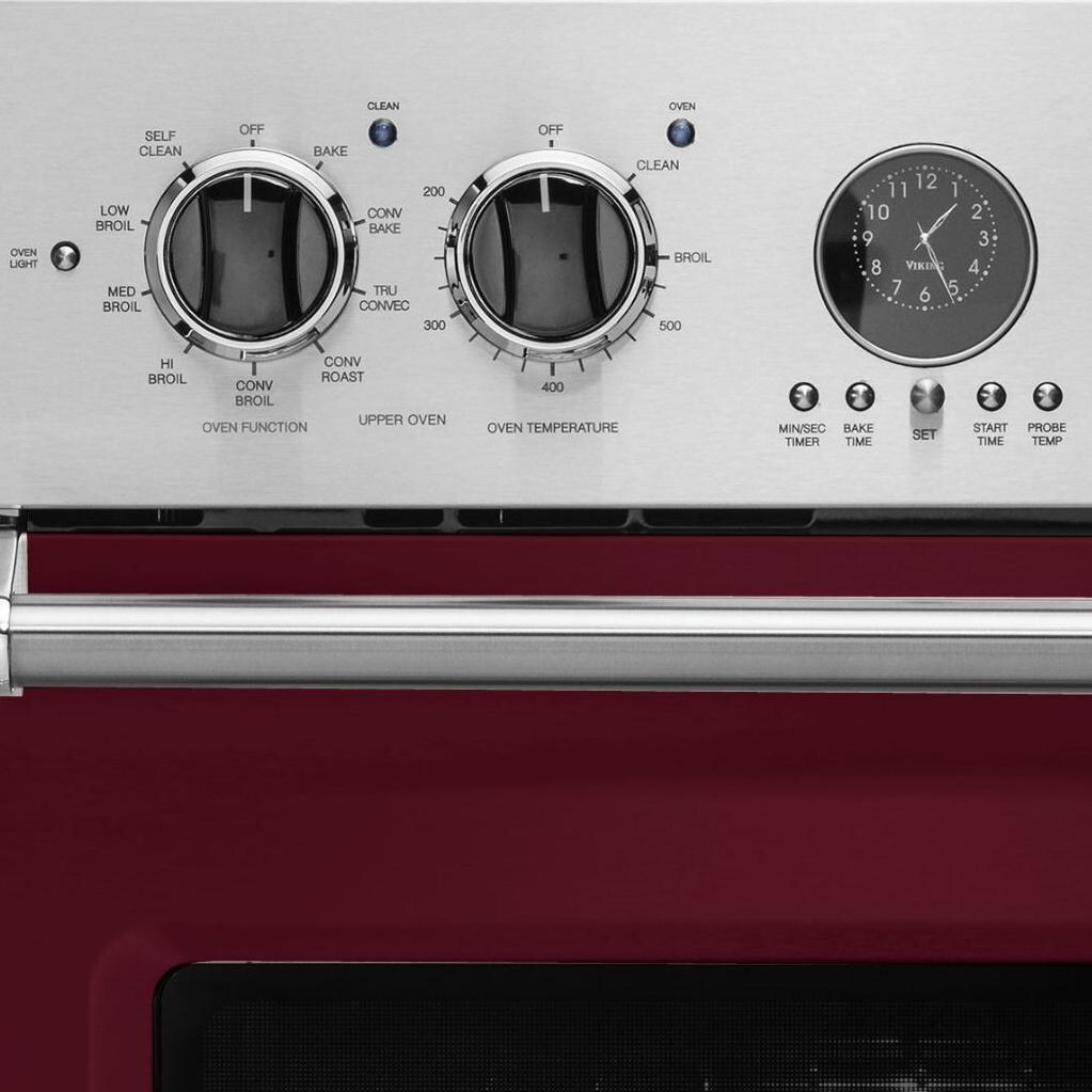 Viking Professional 5 Series Premiere 27-Inch Convection Electric Double Oven - Close-up of Controls thumbnail