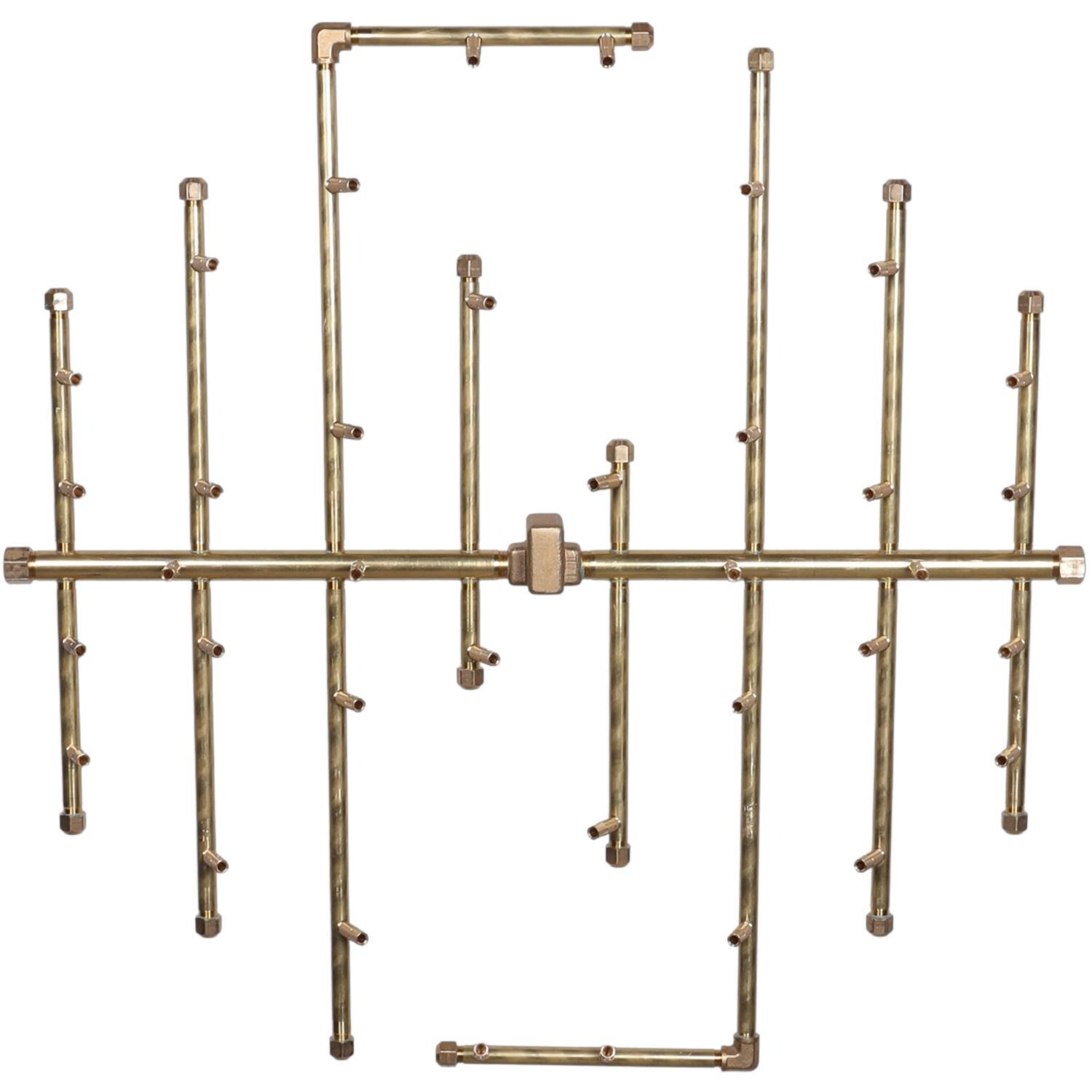 Warming Trends U360 30 X 29 Inch CROSSFIRE Brass Burner - Burner - White Background thumbnail