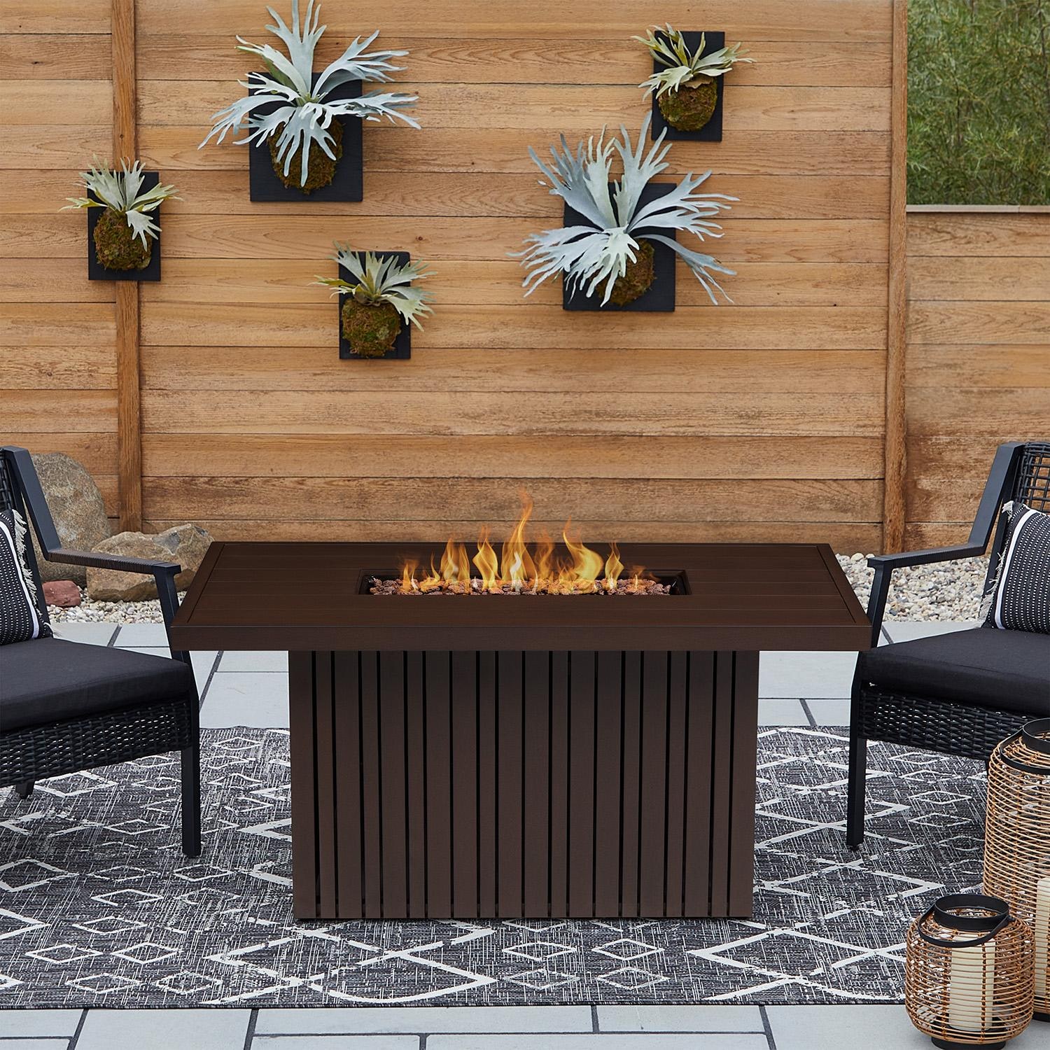 Westlook 52-in Rectangular Aluminum Propane Fire Pit in Bronze Coral by Lakeview Outdoor Designs