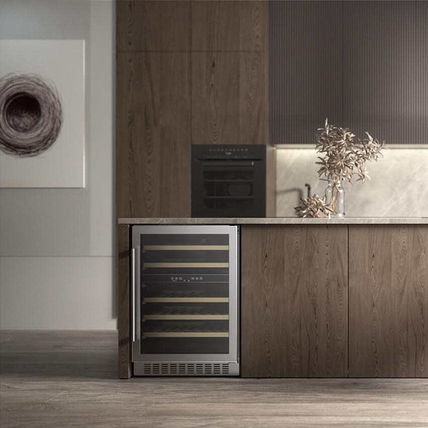 Everdure EWC46SS Everdure 46 Bottle Right Hinge Glass Door Luxury Wine Cooler - Stainless Steel - EWC46SS - In Kitchen - Lifestyle thumbnail