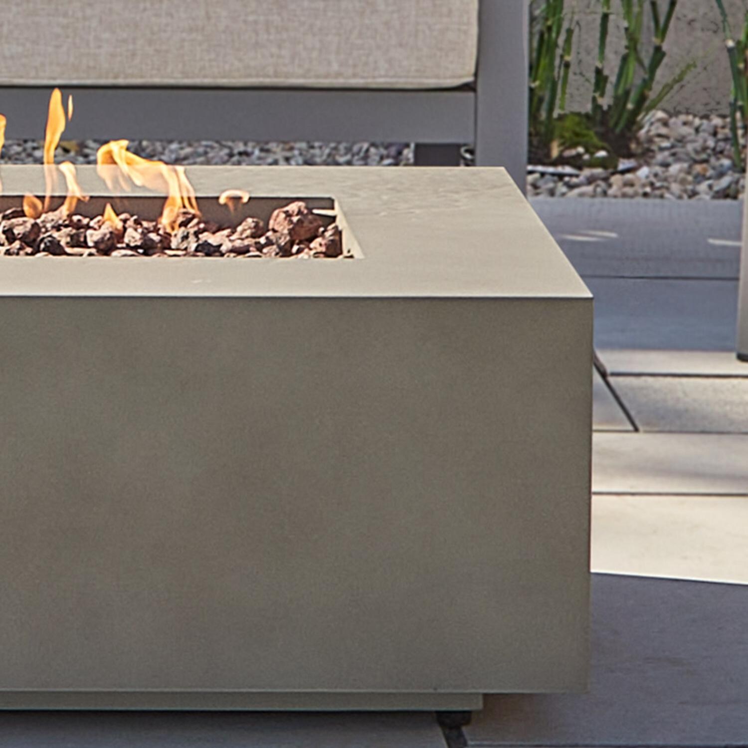 Lakeview Outdoor Designs SC-C9811LP-MGRY Elysian 42-in Rectangle Propane Gas Fire Table - Detail thumbnail