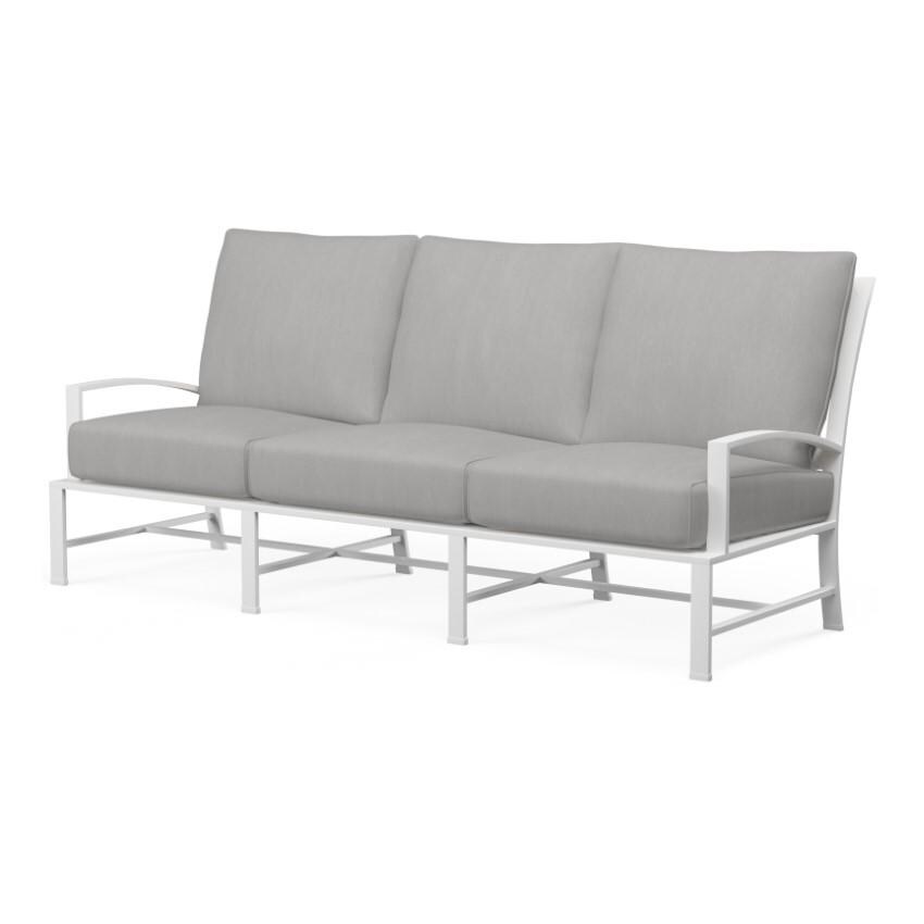 Bristol Aluminum Sofa in White/Canvas Granite by Sunset West