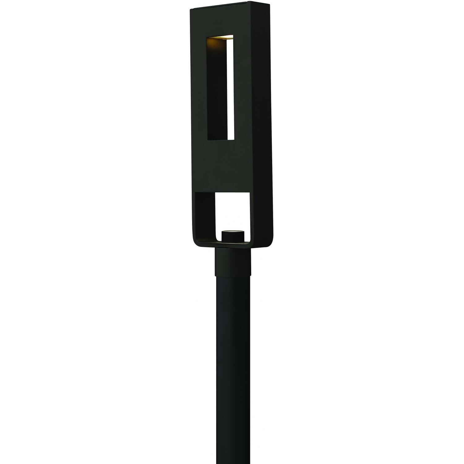Hinkley Lighting Atlantis Two Light 24-Inch Dark Sky Outdoor Post Light - Satin Black - 1641SK