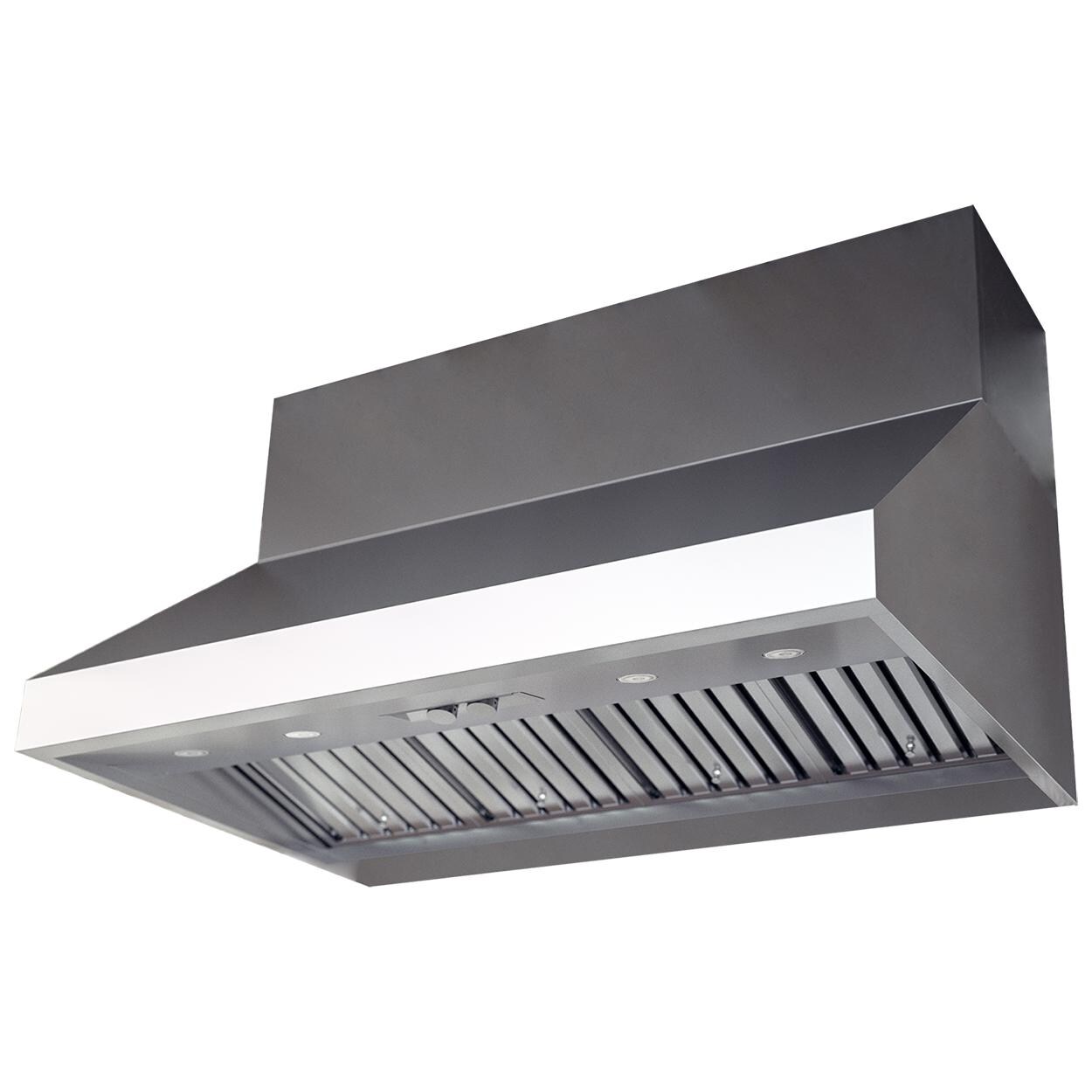 Zephyr AK7854BS 42-Inch Cypress Wall Outdoor Range Hood - 1200 CFM - Angle View thumbnail
