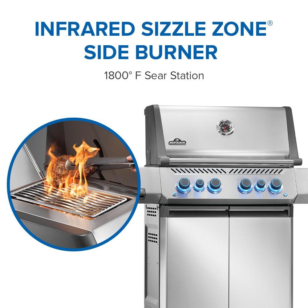 Sear Station Grill With Infrared Side Burner Gas Grill Sizzle Zone