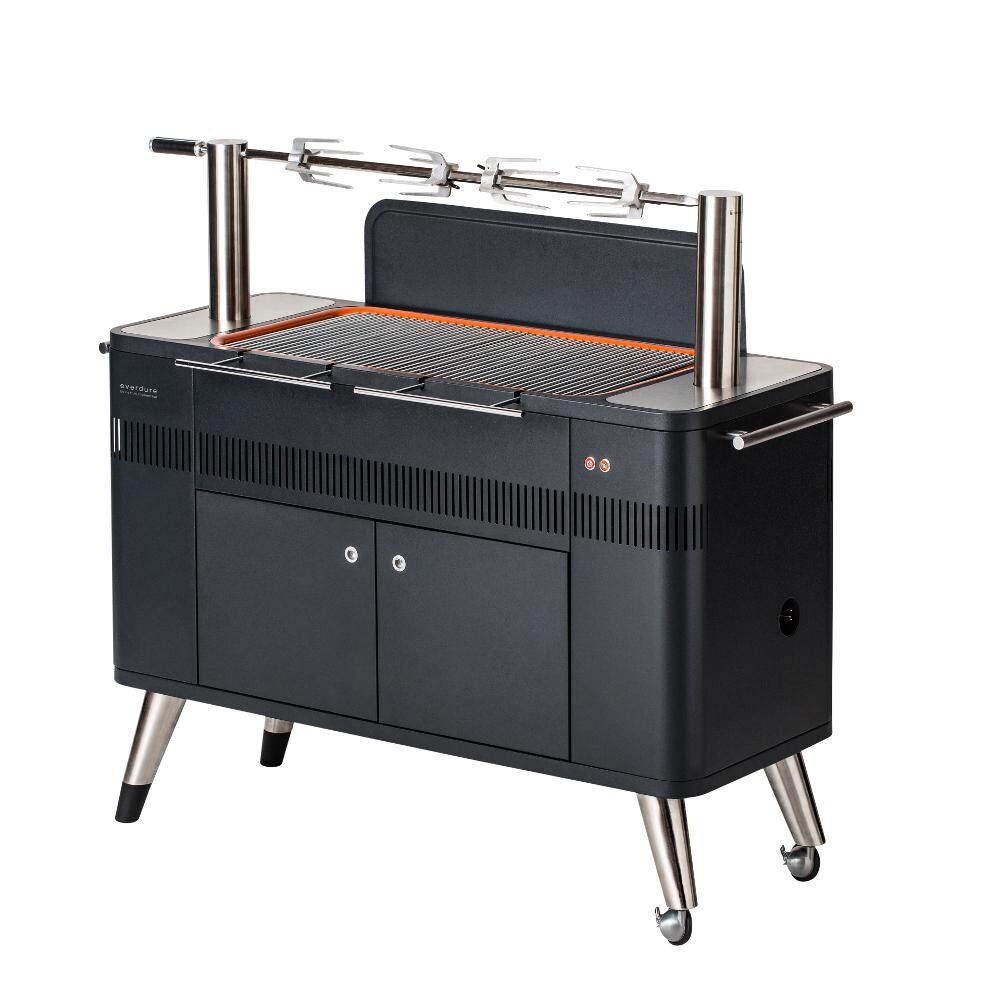 Everdure By Heston HUB 54-Inch Charcoal Grill With Rotisserie & Electronic Ignition - HBCE2BUS - Rotiscope Technology Rotisserie - Side thumbnail