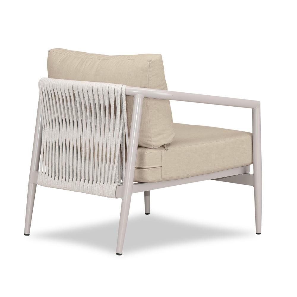 Lakeview Midnight Cove Aluminum Club Chair in Urban Stone/Carrera/Canvas Flax - Back Right - White Background thumbnail