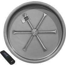 Firegear 25-Inch Round Burning Spur Propane Gas Fire Pit Burner Kit - Electronic Ignition