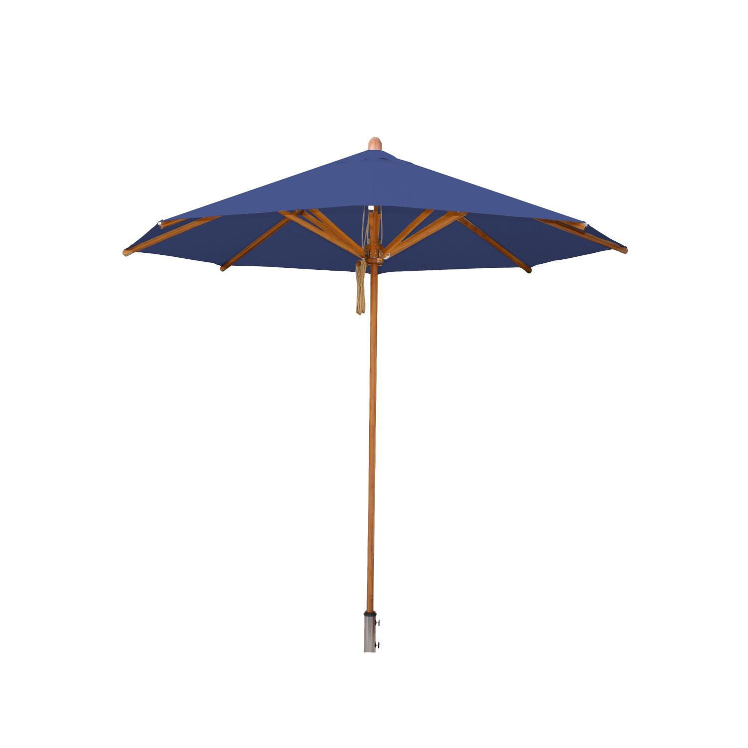 Bambrella Levante 8 1/2 Ft. Round Market Umbrella With Ocean Blue Canopy (Umbrella Base Not Included) thumbnail