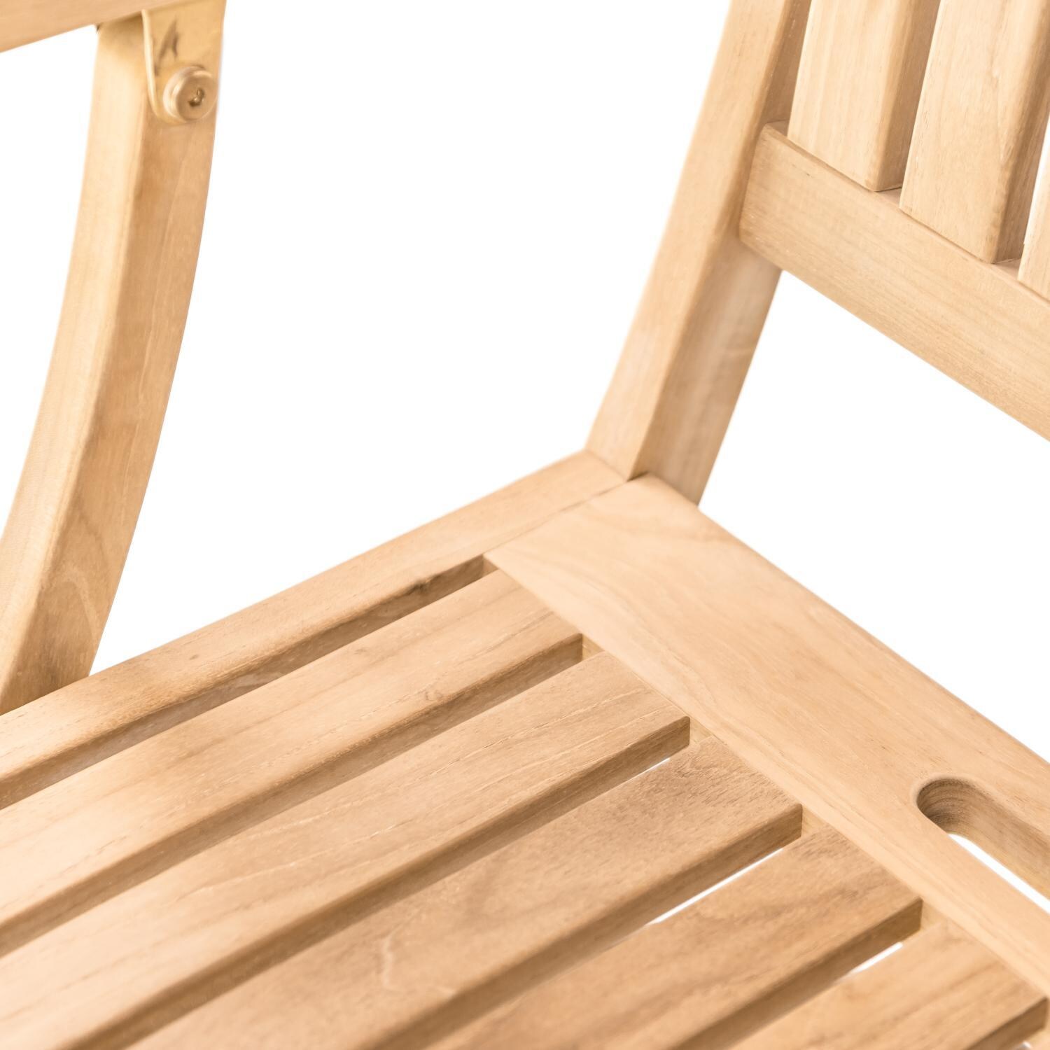 Teak + Table Cayman Folding Teak Chair - Detail thumbnail