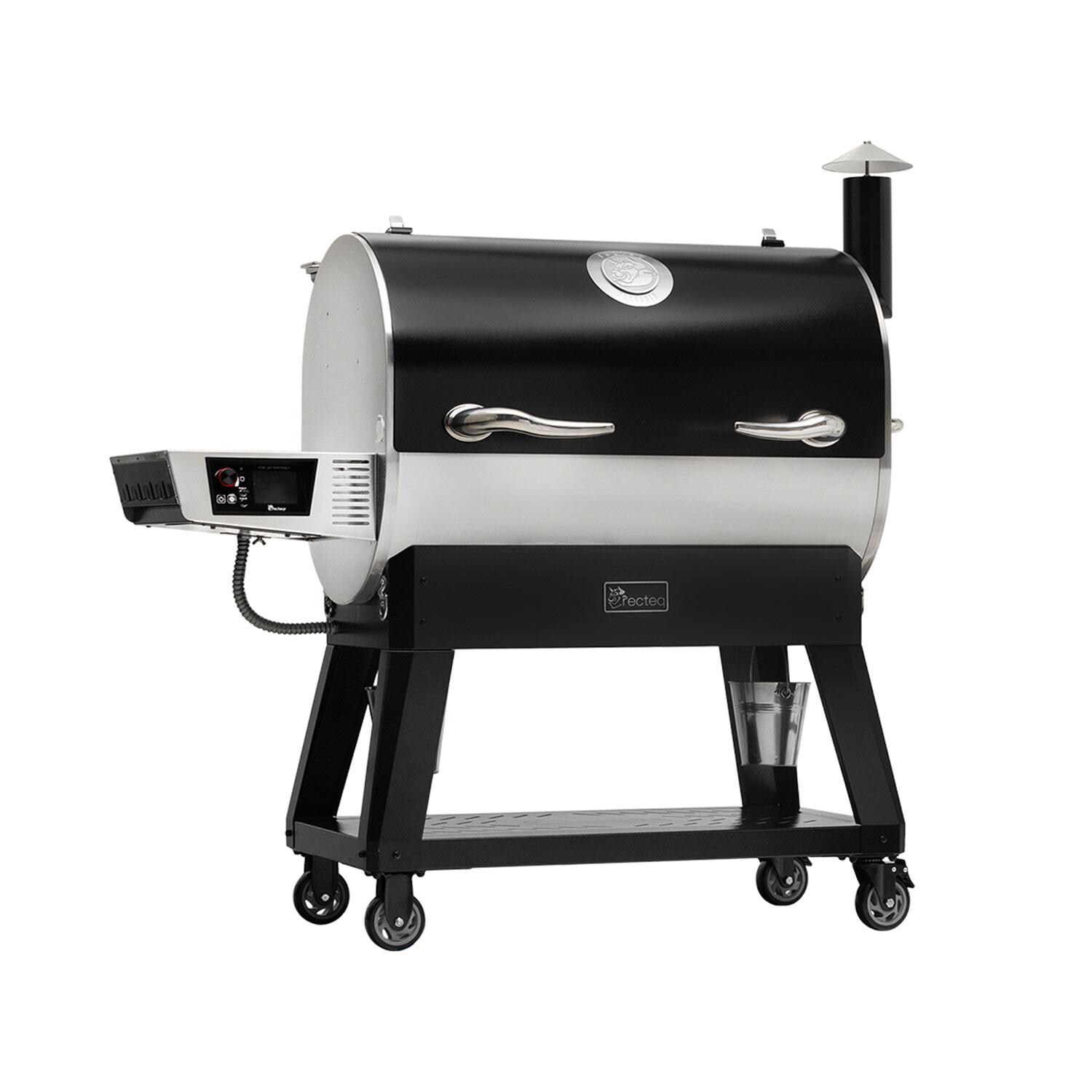 recteq RT-1600FS Flagship 1600 Wood Pellet Grill - Left View - Lid Down - White Background thumbnail