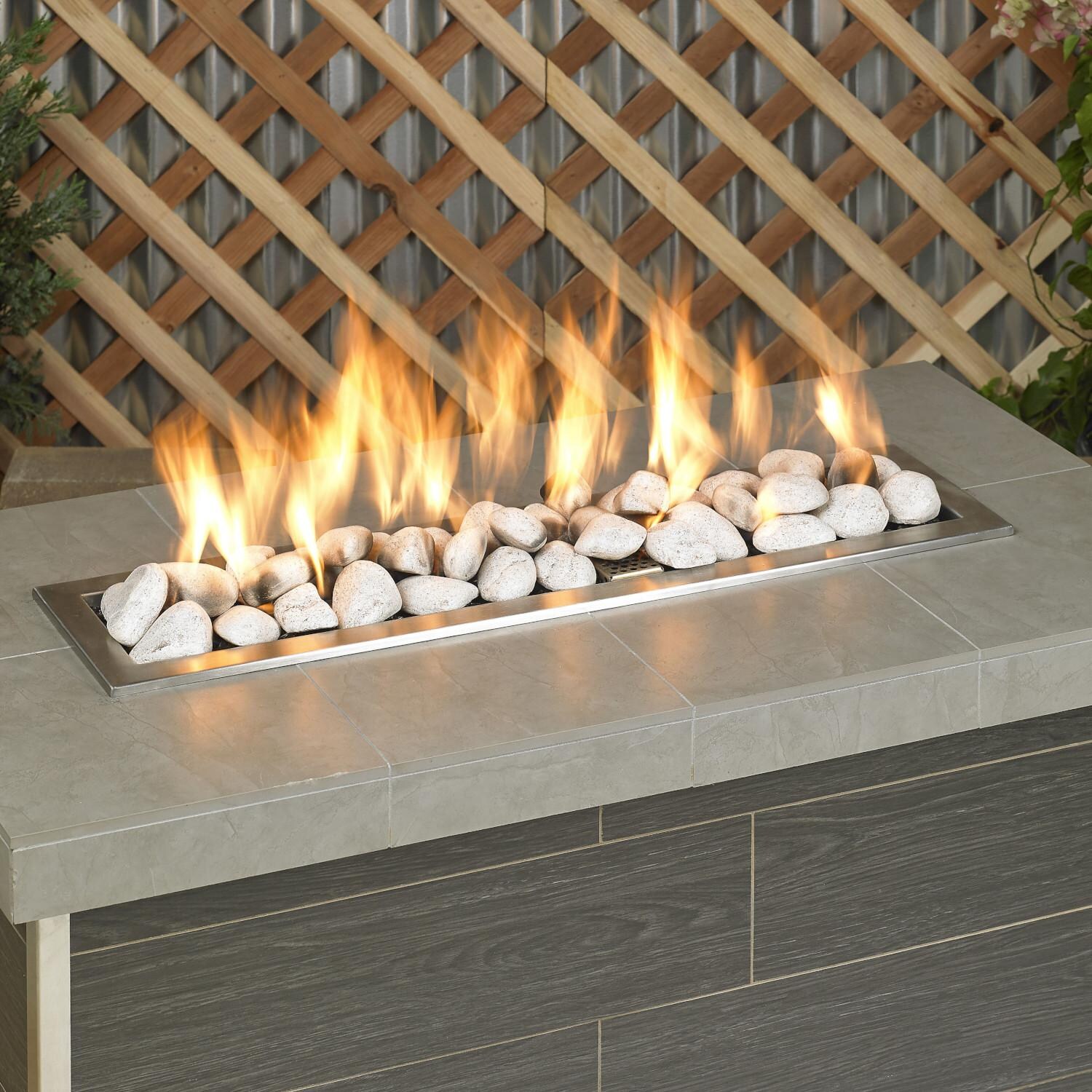 BBQGuys Signature Cottage White Lite Stones - 15 Stone Set : BBQGuys
