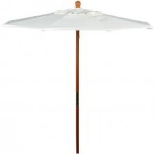 Oxford Garden 6 Ft. Octagonal Hardwood Patio Market Umbrella W/ Push Lift - Sunbrella Canvas Canvas image