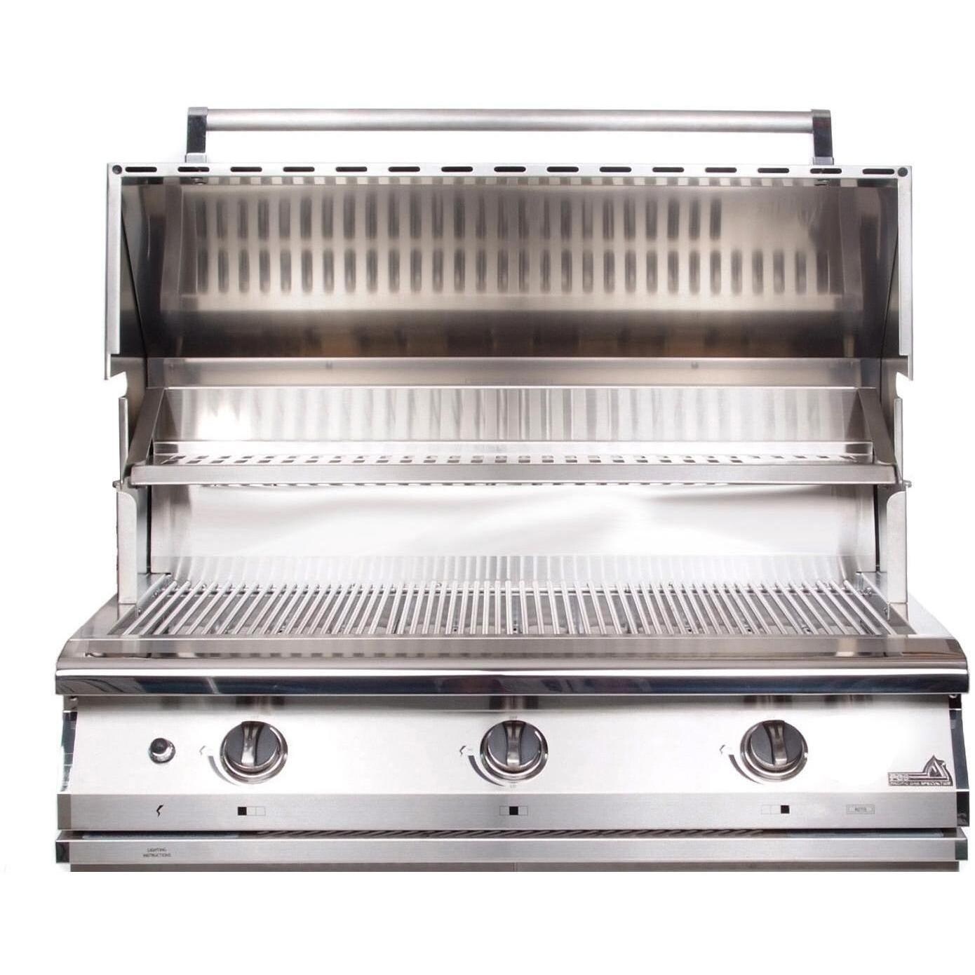 PGS Legacy Pacifica 39 Inch Built-In Gas Grill w/ Lid Open thumbnail