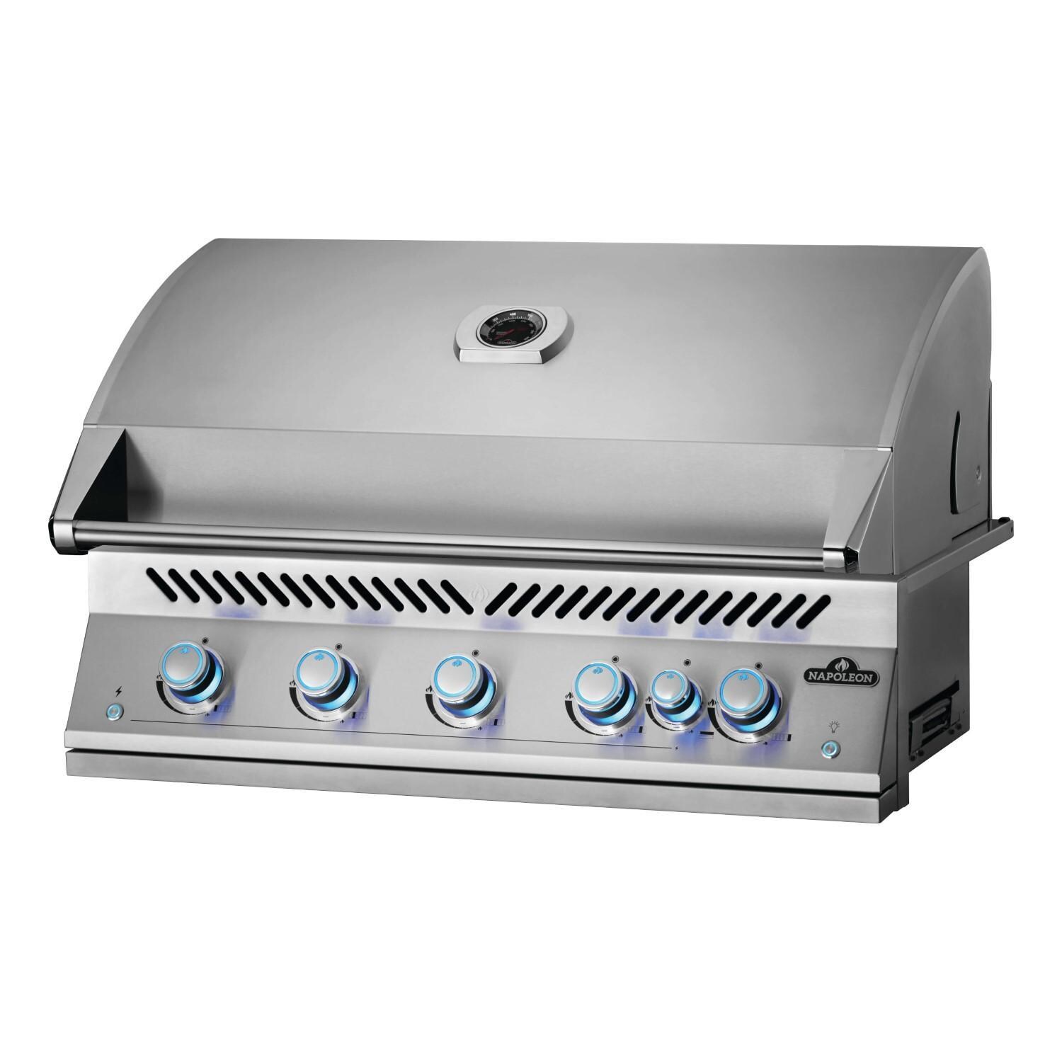 Napoleon BIG38RBNSS-1 Natural Gas Grill - Angled Closed - White Background