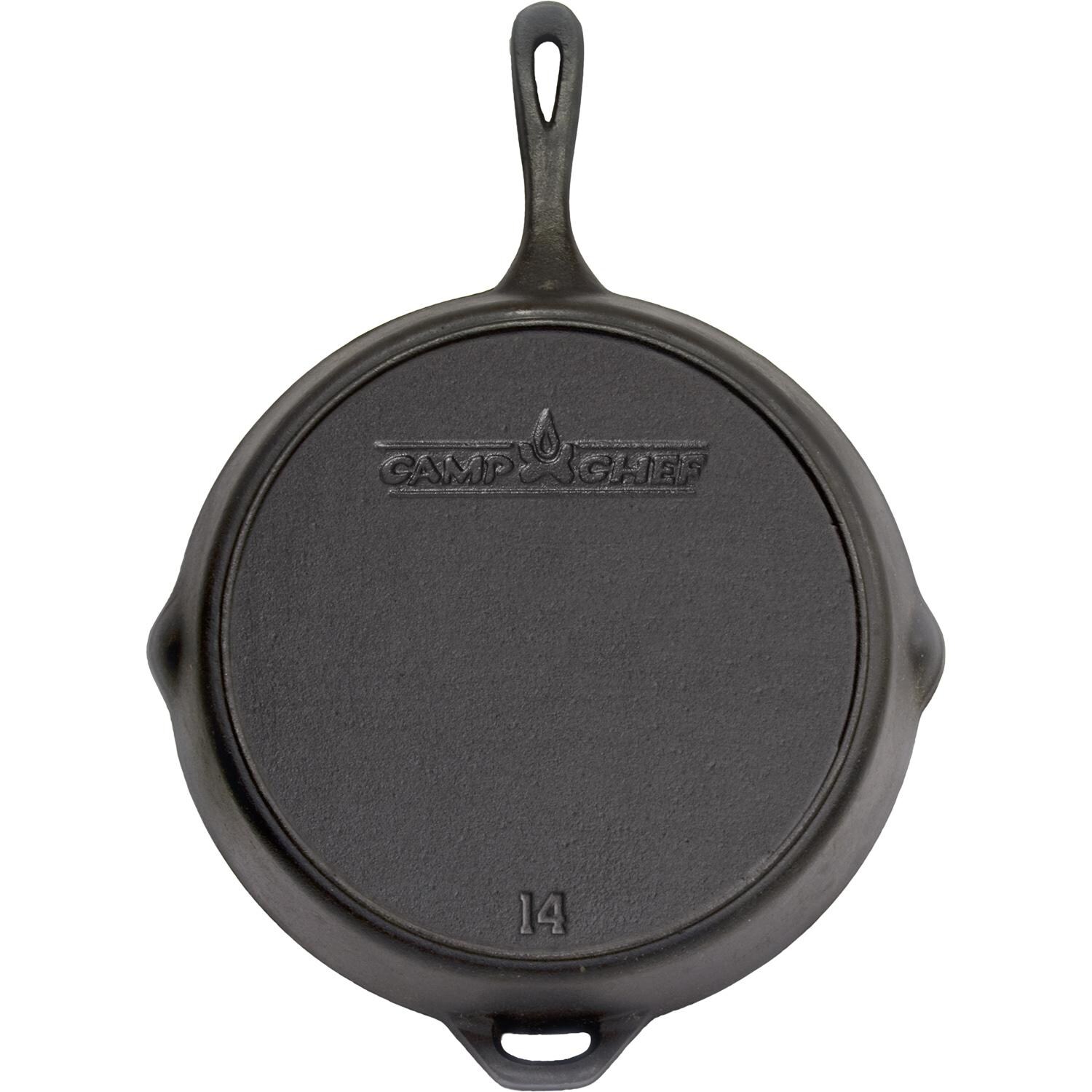 Camp Chef 14-Inch Seasoned Cast Iron Skillet - Underside Detail thumbnail