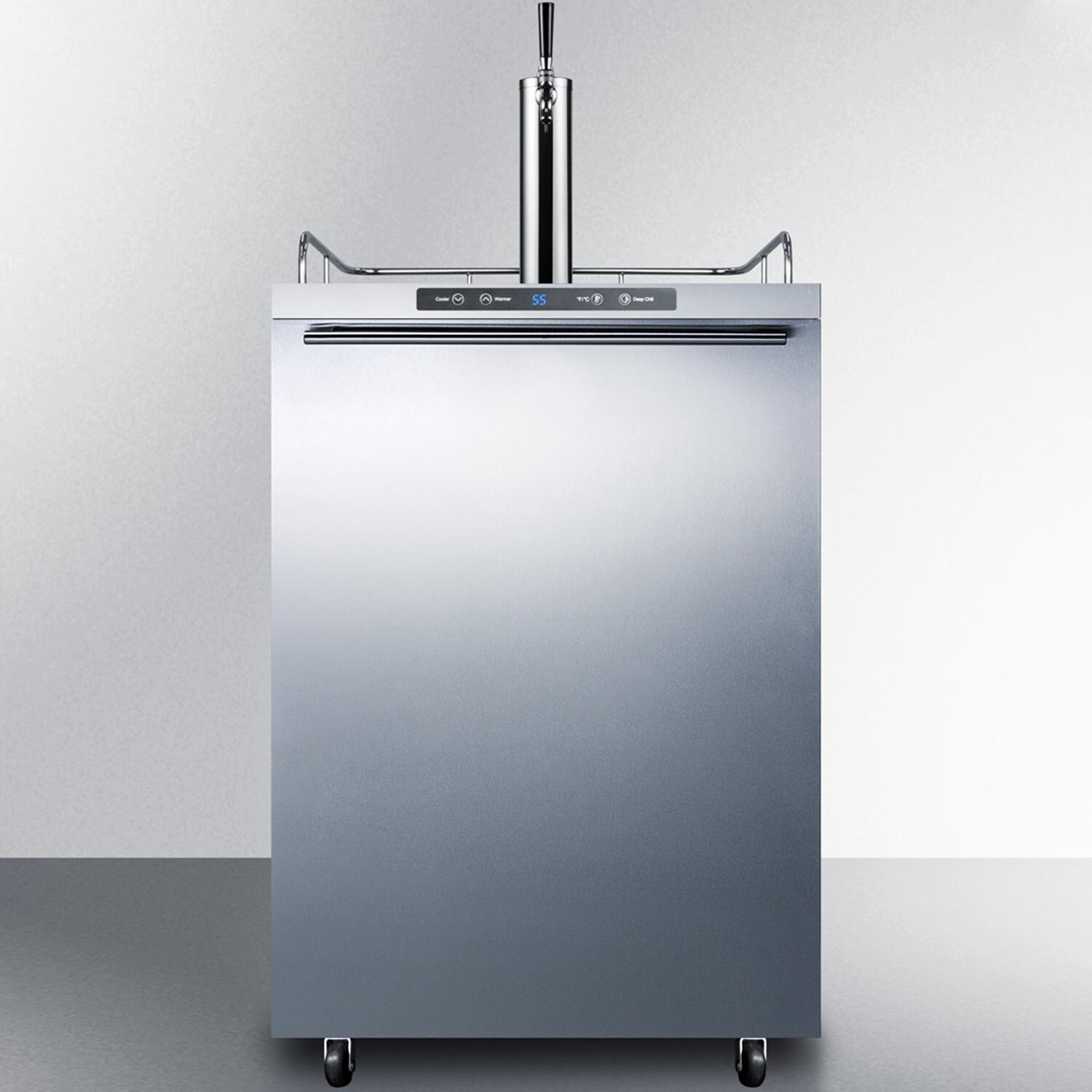 Summit Commercial SBC635MOS7HH 24-Inch 5.6 Cu. Ft. Outdoor Rated Single Tap Beer Dispenser / Kegerator - Horizontal Handle - Front thumbnail