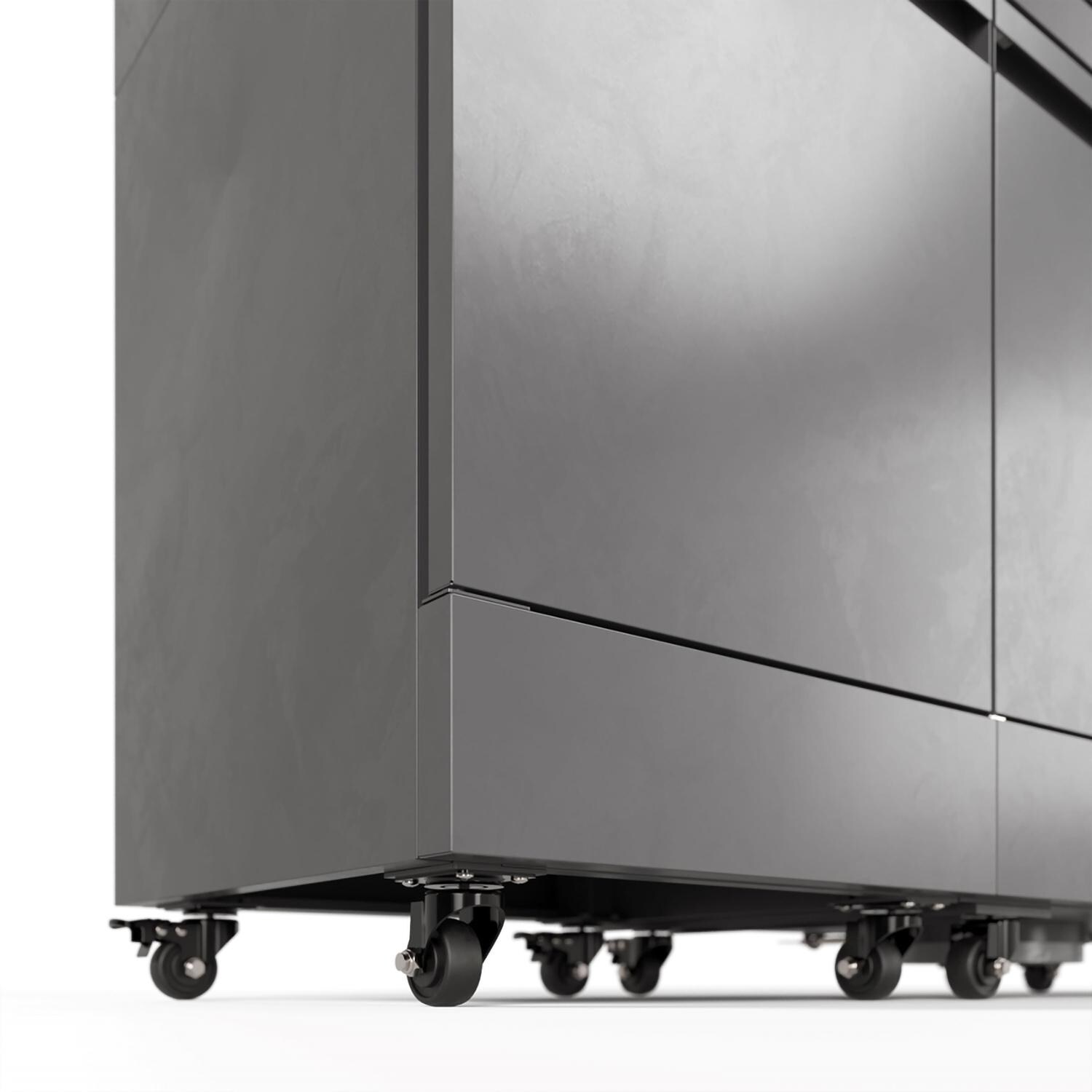 TYTUS TDT-021-0101 Fresno Series Gunmetal Gray Island Propane Grill - Casters - Detail thumbnail