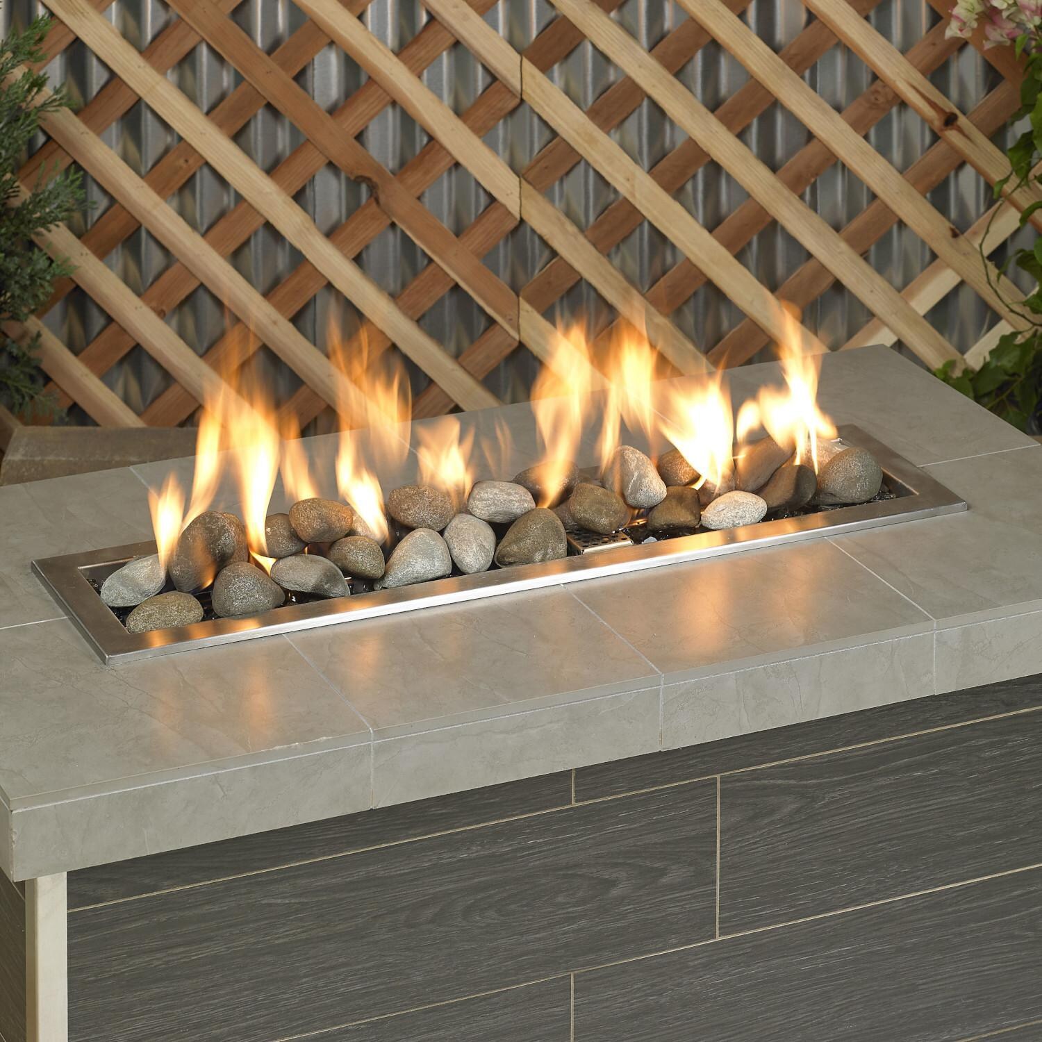 BBQGuys Signature AFG-LSTONE-TG-15 Thunder Gray Lite Stones - In Use thumbnail