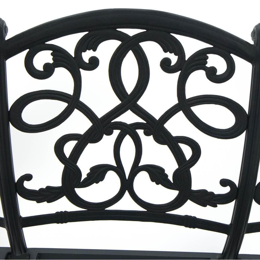 Darlee Santa Monica 3 Person Cast Aluminum Sofa in Antique Bronze/Sesame - Back - Detail thumbnail