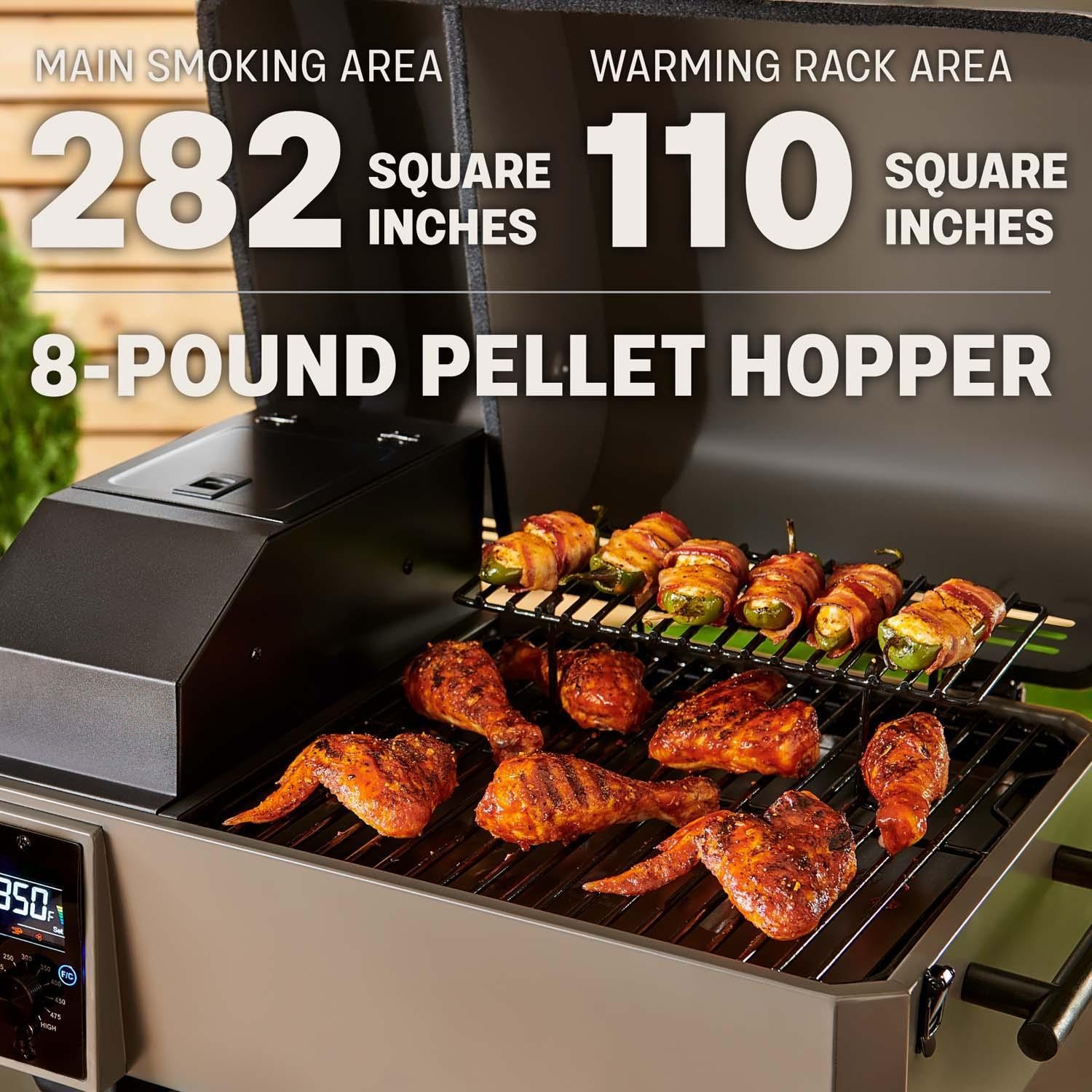 TYTUS TDT-BUN-008 Modular Grilling Collection 32 Inch Propane Gas Grill, Pellet Smoker, and Propane Pizza Oven w/ Cart - Pellet Grill Capacity - Detail thumbnail