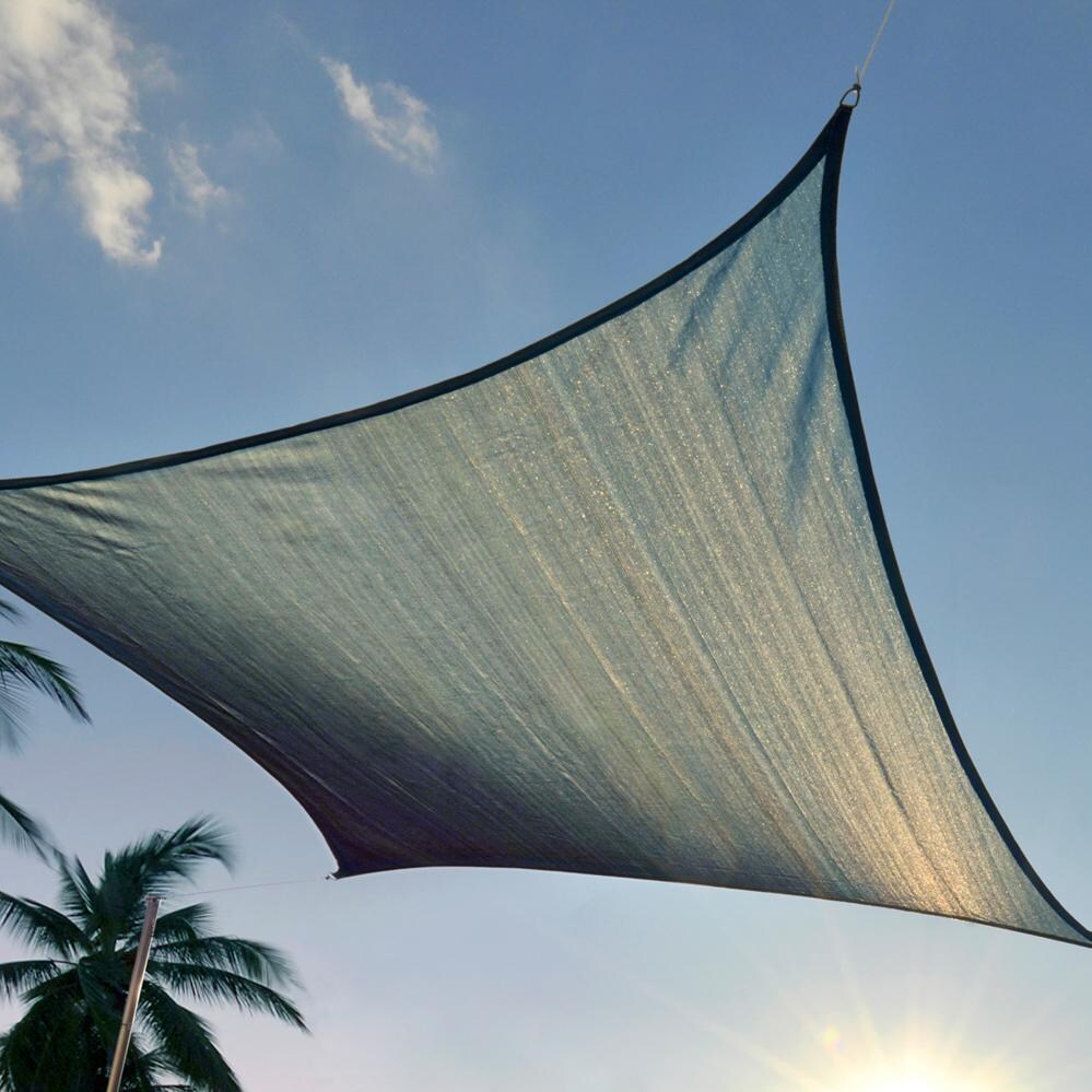 ShadeLogic Sun Shade Sail Heavy Weight 16 Foot Square - Sea Blue Shade thumbnail