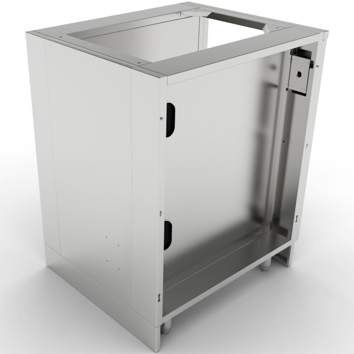 Sunstone SAC24APC 24-in Outdoor Kitchen Refrigerator Appliance Cabinet - Side View - White Background thumbnail