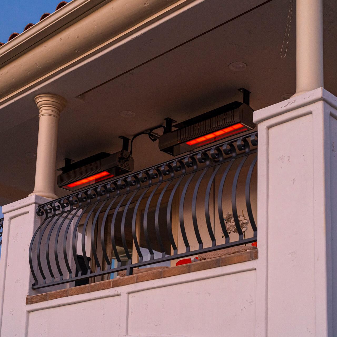 SunStar GLASS N10 MGL0 Marine Grade 48-Inch 35,000 BTU Natural Gas Patio Heater - Lifestyle View thumbnail