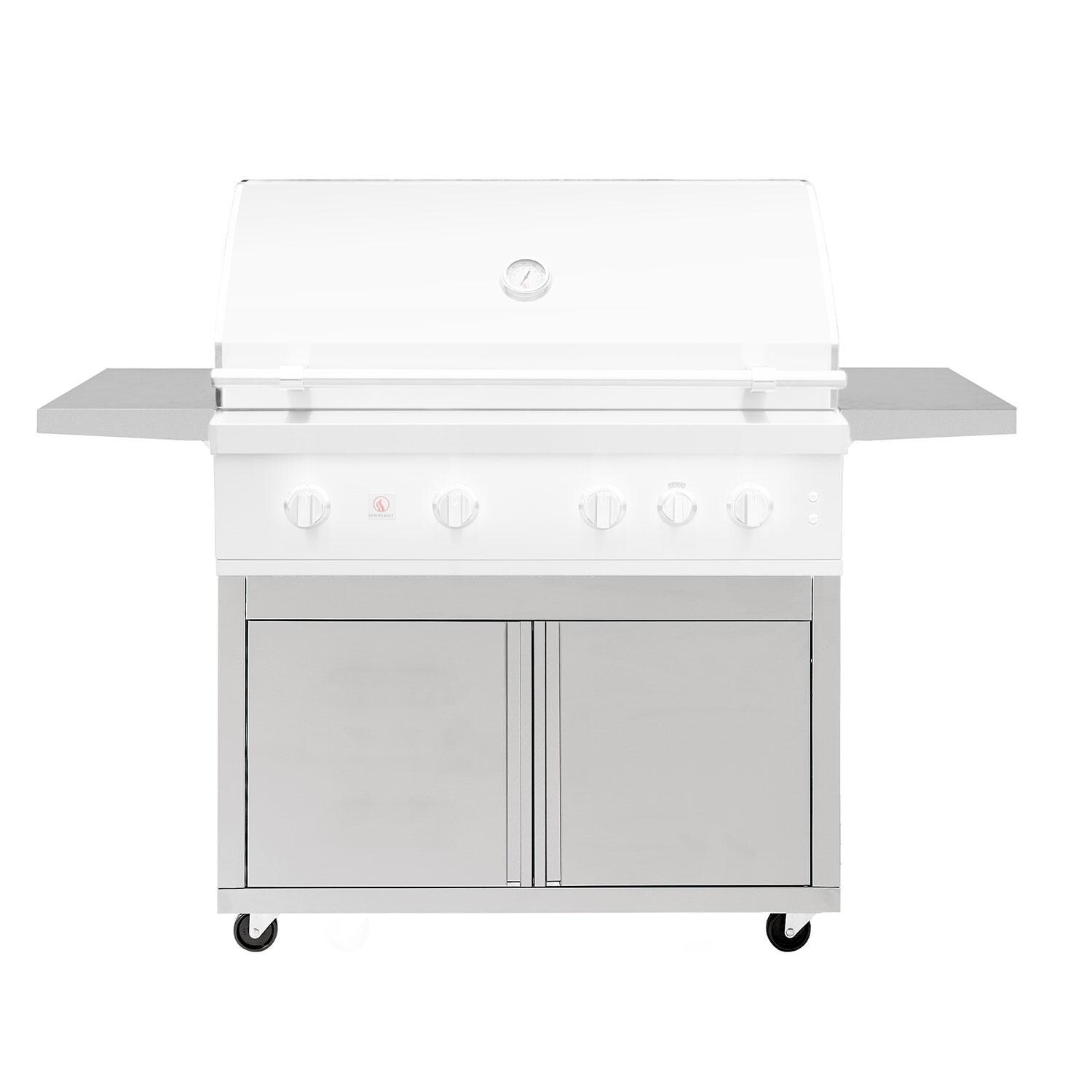 Summerset CART-QST42-DC Quest Deluxe 42-in Grill Cart - Grill Closed - White Background thumbnail