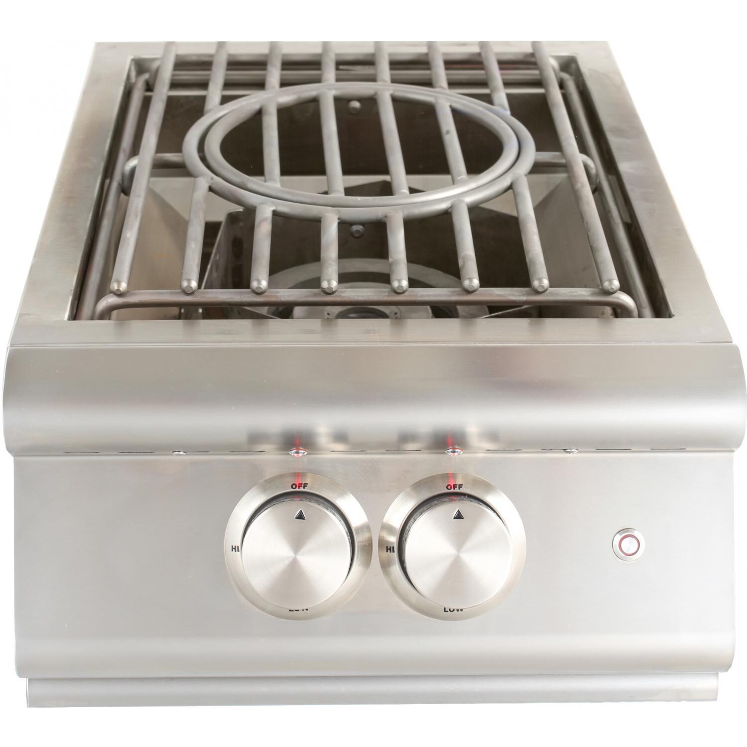 Blaze Premium LTE Built-In Natural Gas High Performance Power Burner W/ Wok Ring & Stainless Steel Lid - BLZ-PBLTE-NG image