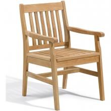 Wexford Natural Shorea Dining Arm Chair By Oxford Garden image