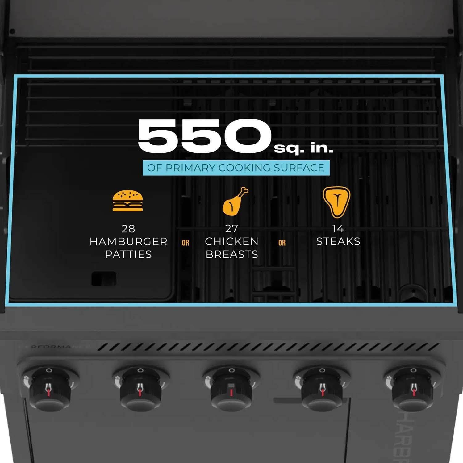 Charbroil 463717325 Versa-Tile 3 Burner 28-Inch All-In-One Cooking Station - Capacity - Detail thumbnail