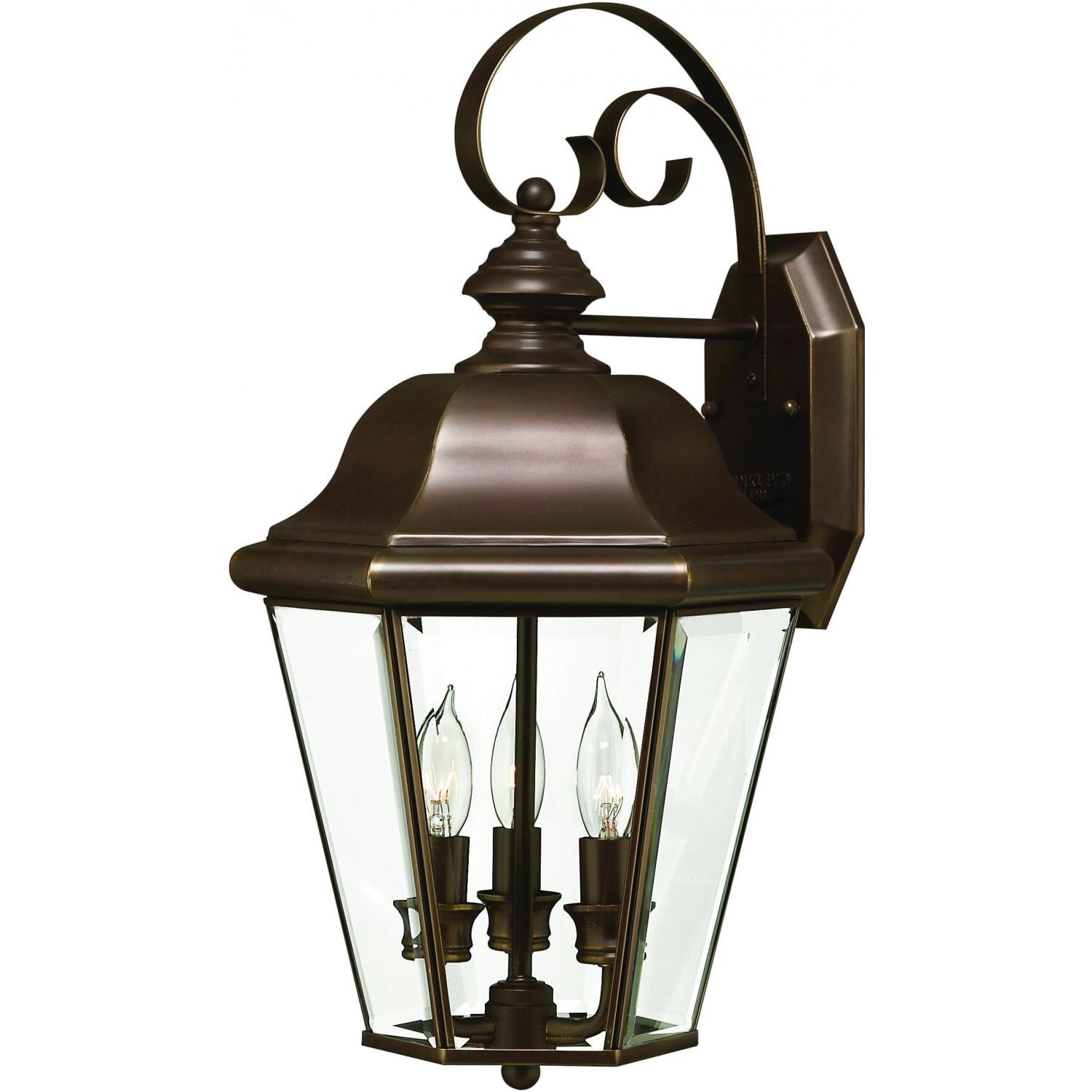 Hinkley Lighting Clifton Park 2424CB 40W Three Light Outdoor Wall Lantern - Copper Bronze thumbnail