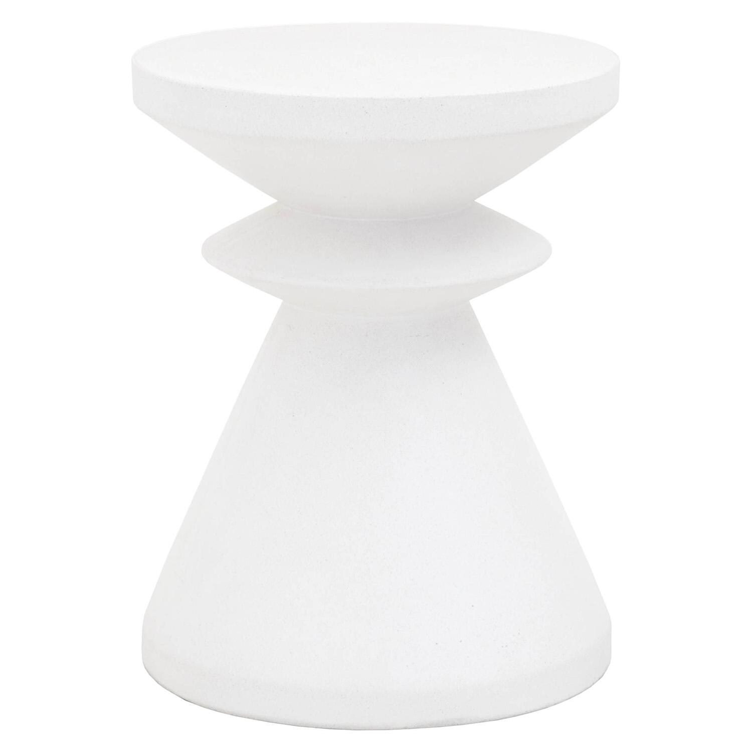 Lakeview Pawn Ivory Concrete Accent Table - Front View thumbnail