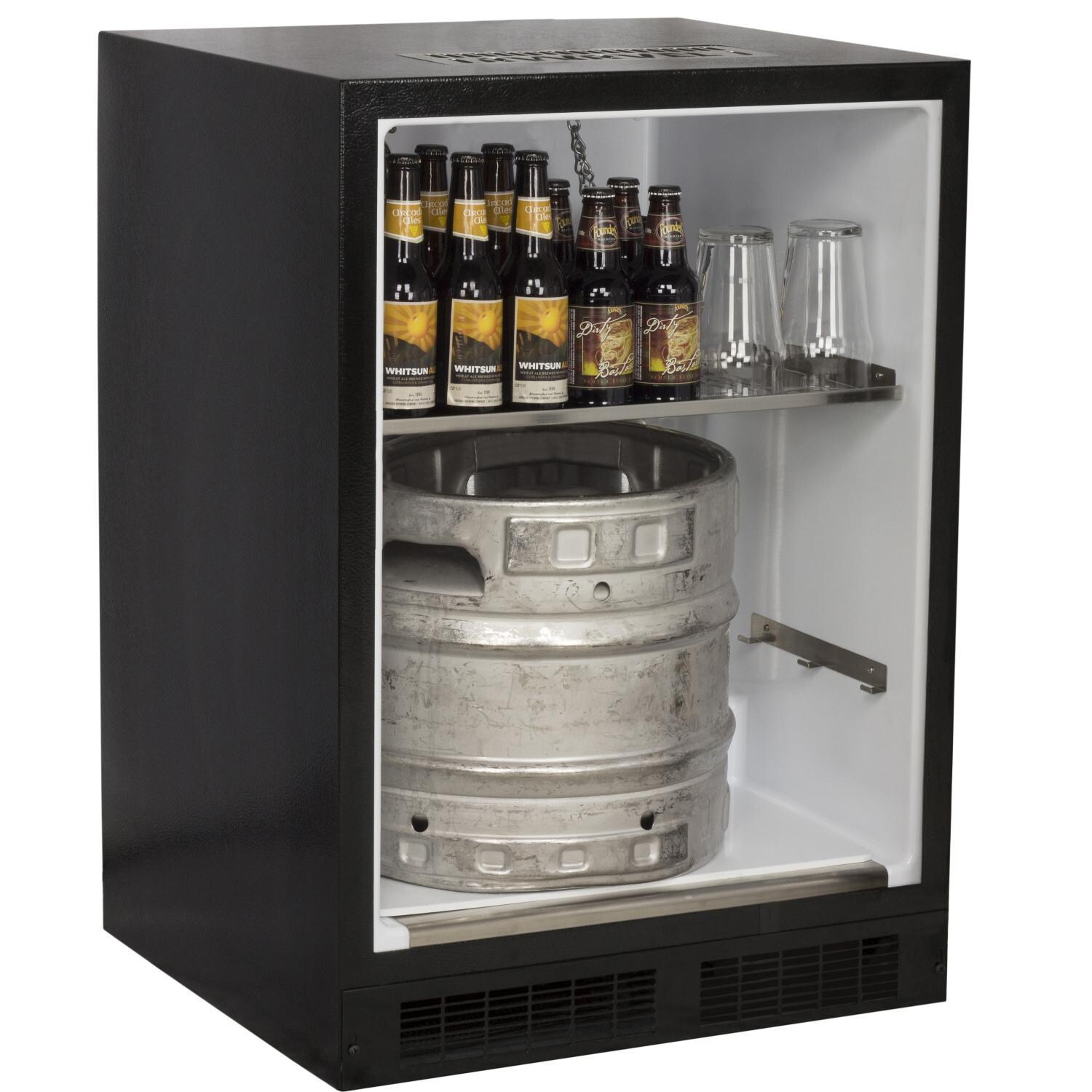 Marvel - ML24BNS2RB - Right Hinge Built-In Dispenser Cabinet - Black - Storage Versatility thumbnail