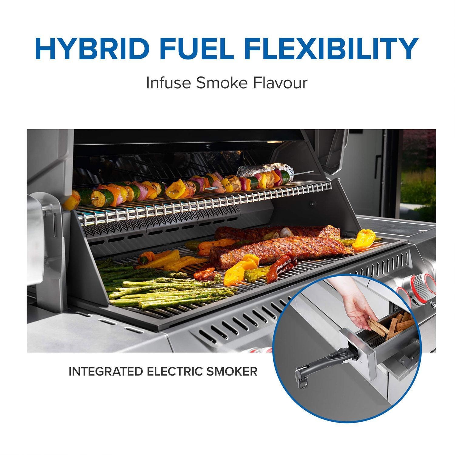 Napoleon PRO665VXRSIBPSS Prestige PRO 665 Elite 5 Burner Propane Grill w/ Smart Technology & Electric Smoker Box - Hybrid Fuel - Detail thumbnail