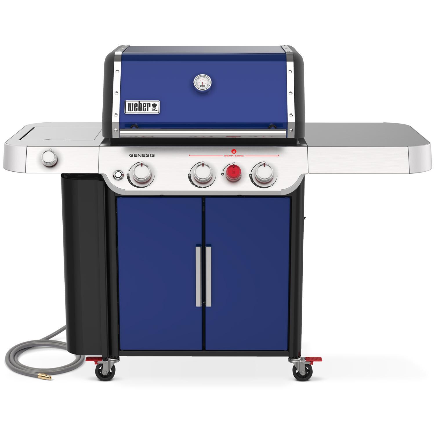 Weber GENESIS E-335 Natural Gas Grill with Sear Burner & Side Burner - Deep Ocean Blue - 37480001
