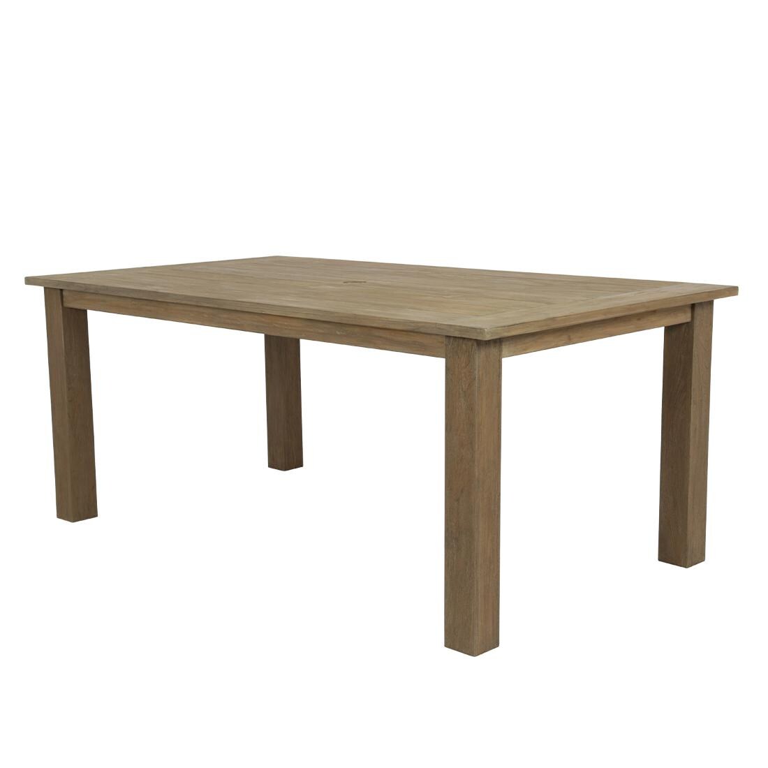 Sunset West - 5501-T91 - Coastal Teak 91 X 39 Inch Rectangular Teak Patio Dining Table W/ Umbrella Hole thumbnail