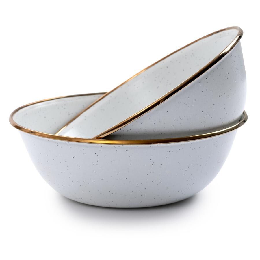 Barebones Living BND-1342 Enamel Dining Set - 16pc - Eggshell - Bowls thumbnail