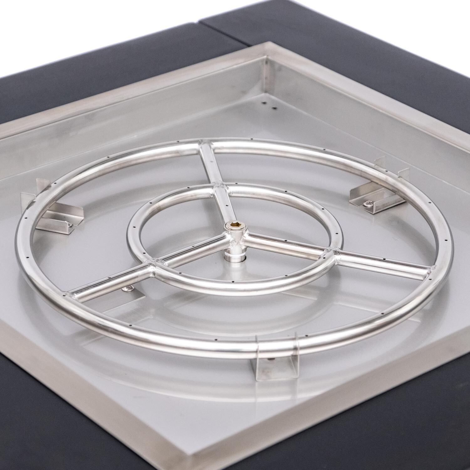 Lakeview Outdoor Designs Challenger 36-Inch  Fire Pit Table - Burner Top Angle thumbnail