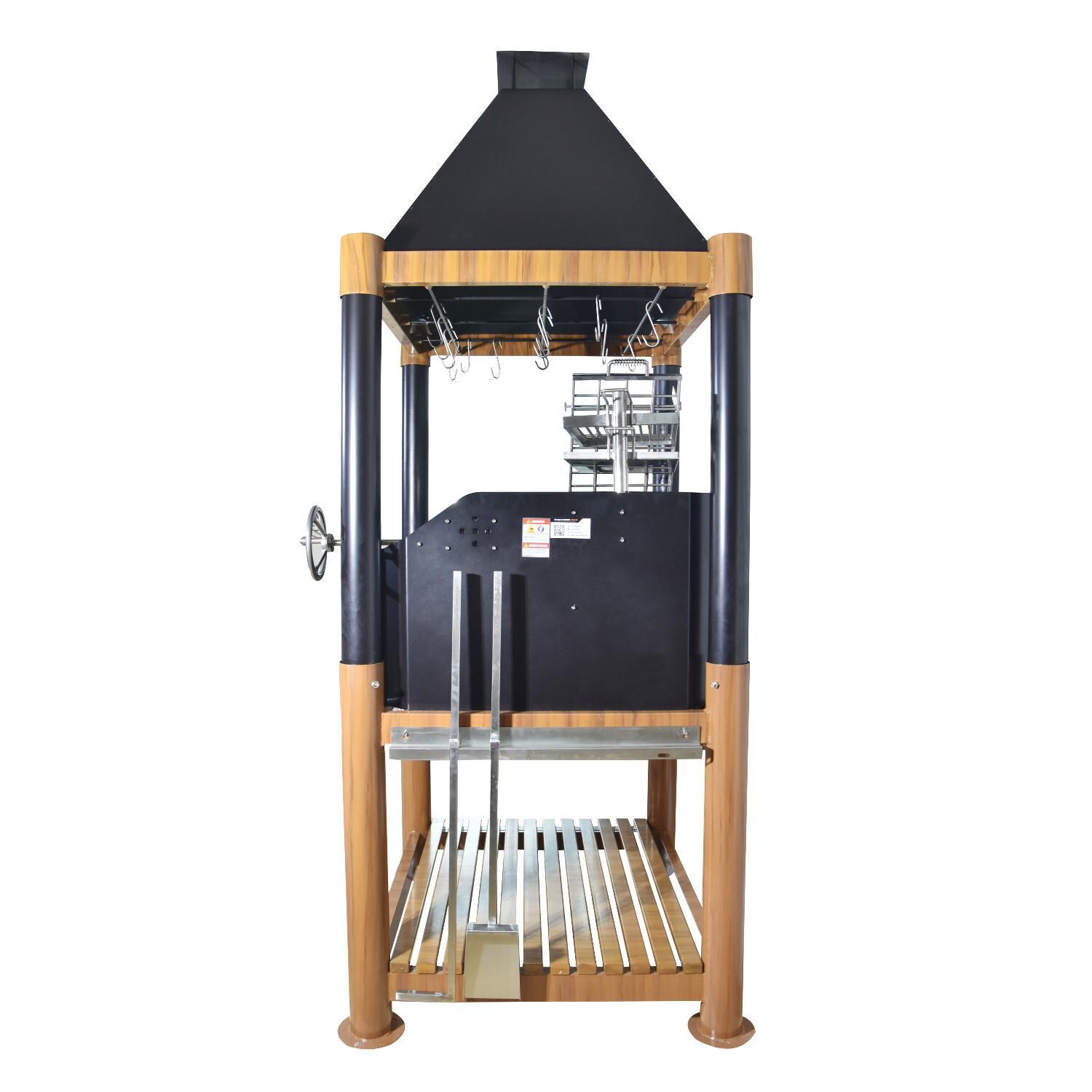 Tagwood BBQ02SI BBQ Beast Argentine Wood Fire & Charcoal Grill - Right Side View thumbnail