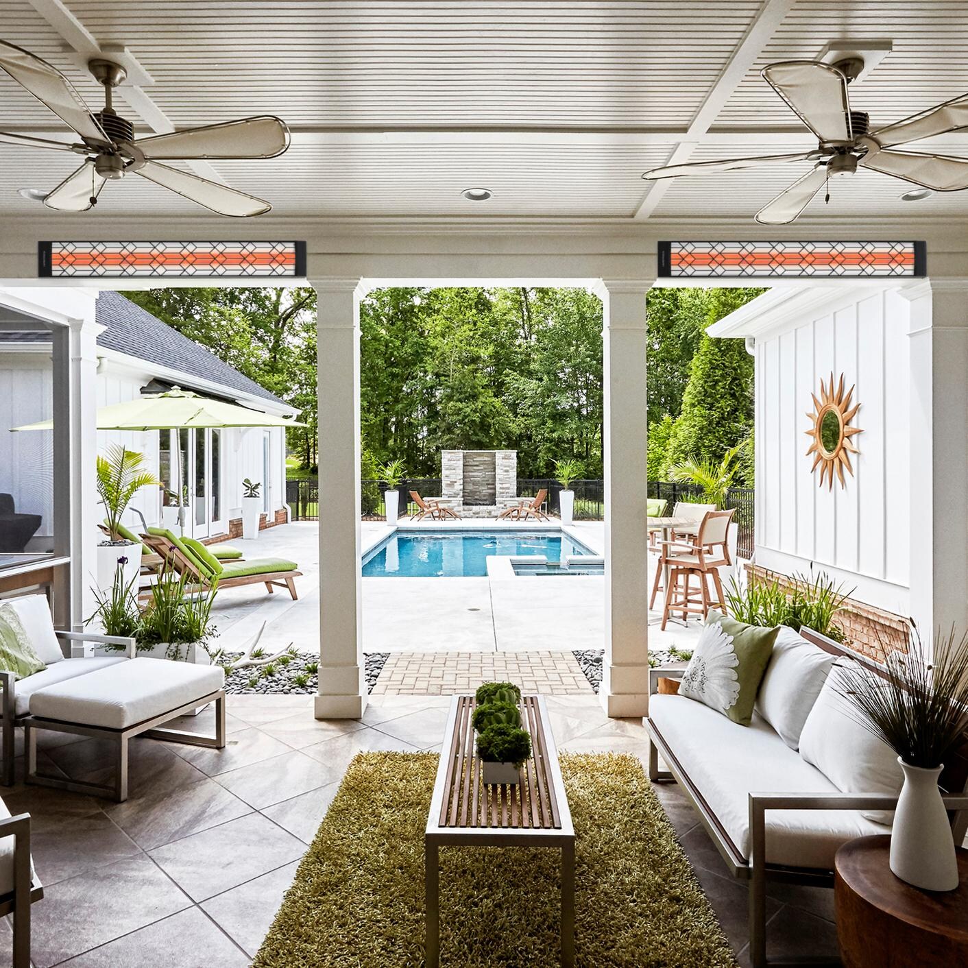 Infratech CD4024SS2 Motif Collection 39-Inch 4000W Dual Element 240V Electric Infrared Patio Heater - Lifestyle thumbnail