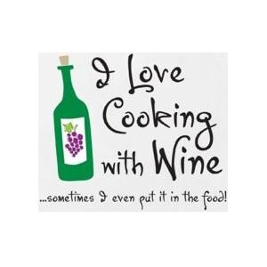 Attitude Aprons Cooking With Wine Apron - Close Up View thumbnail