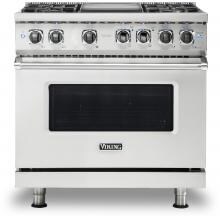 Viking Professional 5 Series 36-Inch 4-Burner Dual Fuel Natural Gas Self Cleaning Range With Griddle - Stainless Steel - VDR5364GSS image