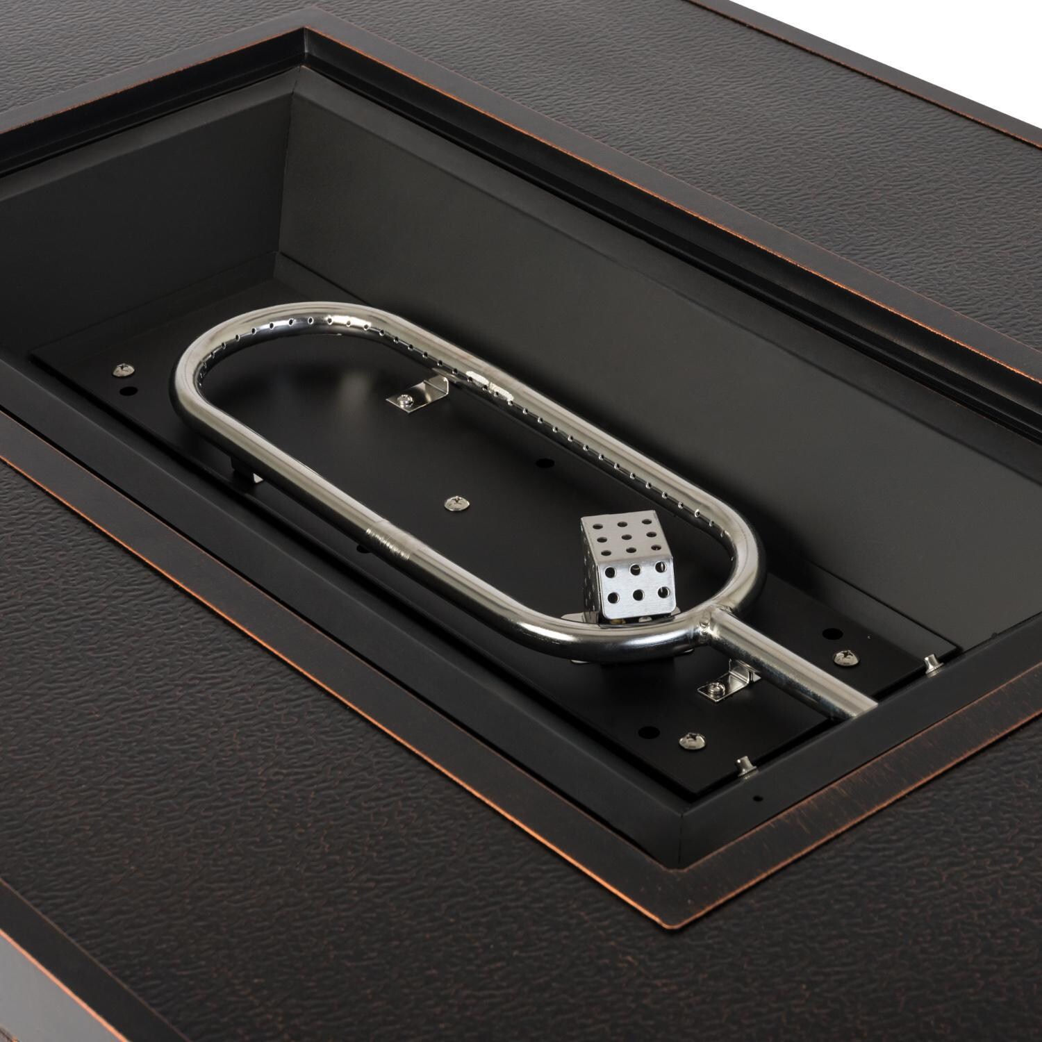 Ultimate Patio 62747-NG Welcome View 48-Inch Rectangle Aluminum Natural Gas Fire Pit - Burner thumbnail