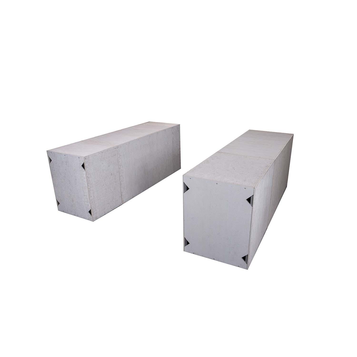 Universal 8 ft Galley Format Outdoor Kitchen System Appliance and Storage Cabinets - White Background thumbnail