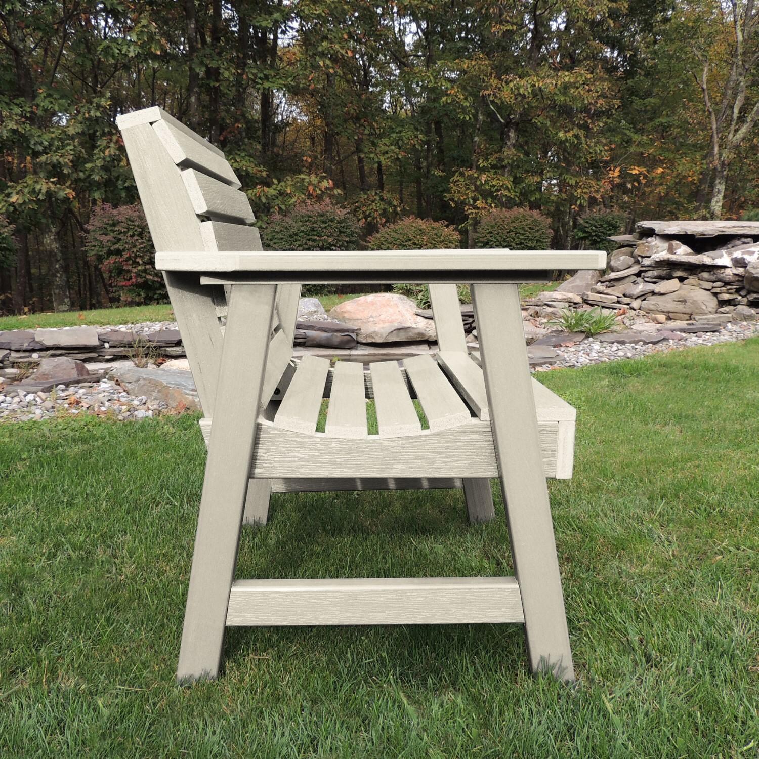 Lakeview Elm Pointe Garden Chair - Whitewash - Side View thumbnail