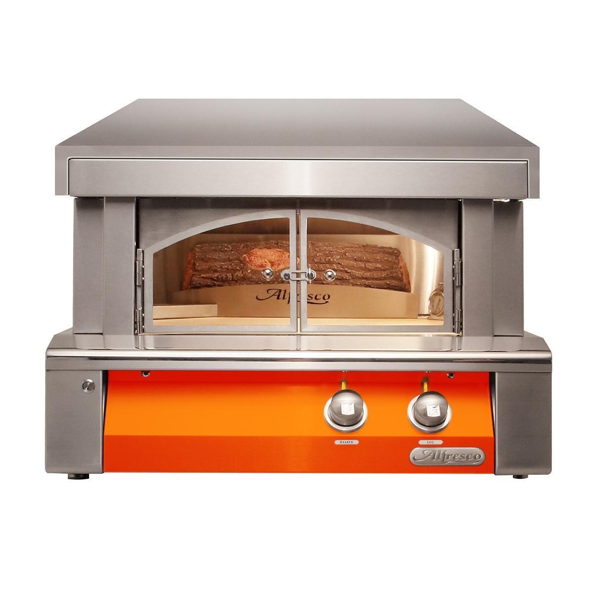 Alfresco AXE-PZA-BI-NG-S2005 30 Inch Built-In Natural Gas Outdoor Pizza Oven Plus in Luminous Orange - White Background thumbnail