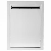 BBQGuys.com Aspen Series 14-Inch Stainless Steel Right-Hinged Single Access Door - Vertical image